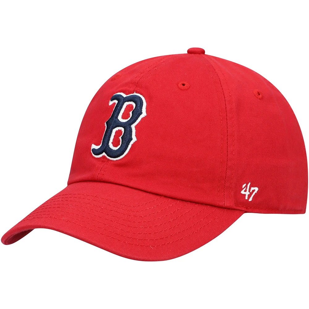 Casquette réglable '47 Red Boston Red Sox Team Clean Up pour homme