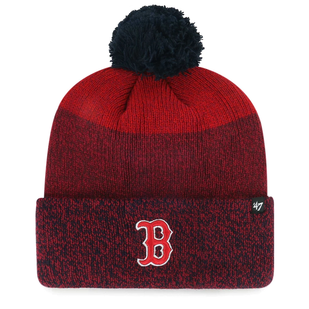 Men's '47 Red Boston Red Sox Darkfreeze Cuffed Knit Hat with Pom