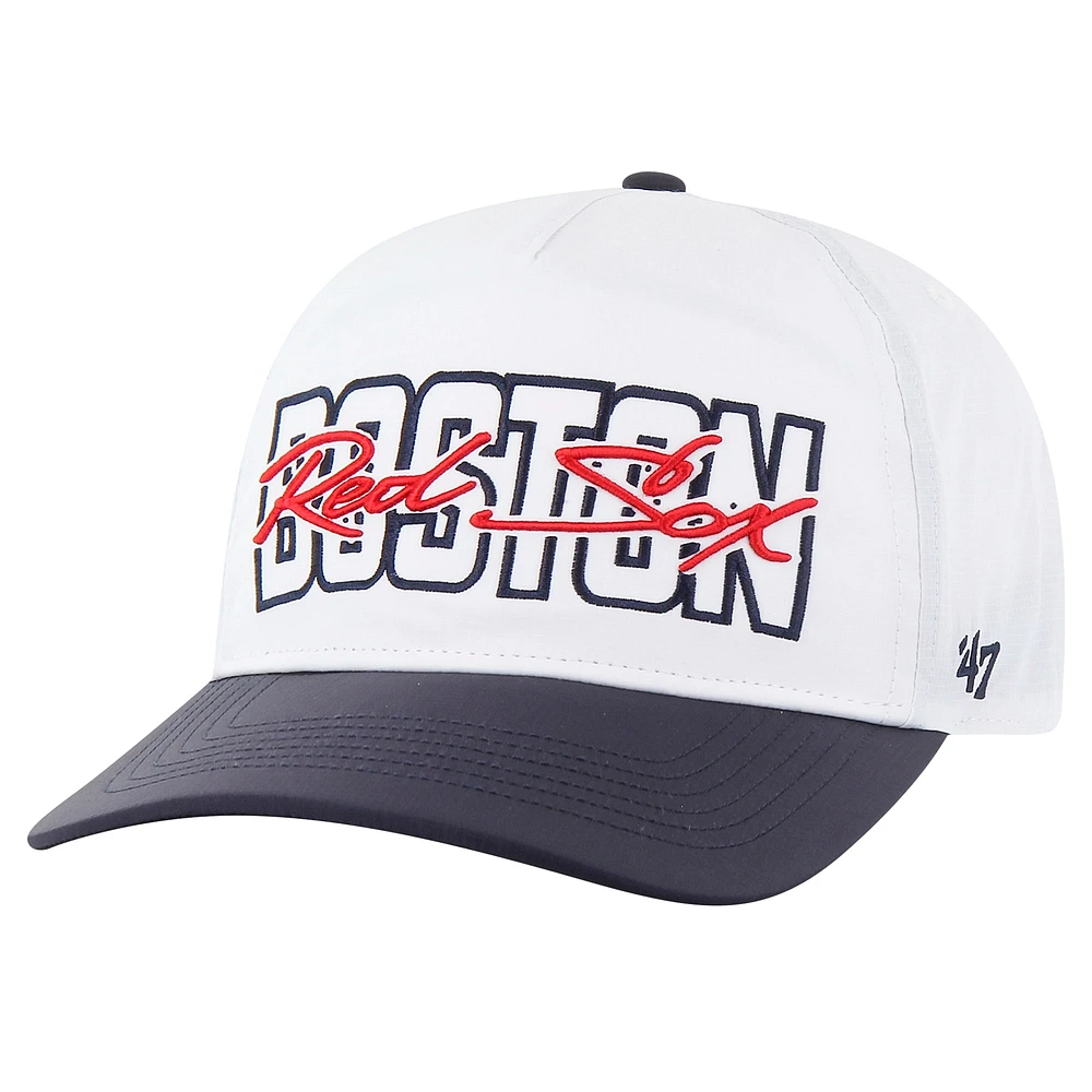 Casquette ajustable blanche Boston Red Sox Lineman Hitch pour homme '47