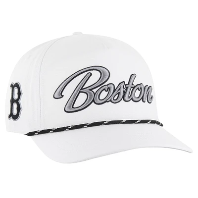 Men's '47 White Boston Red Sox Overhand Speckle Hitch Rope Adjustable Hat