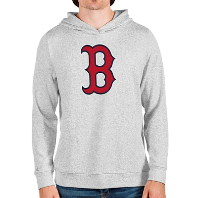 Sweat à capuche enfiler Absolute pour homme avec logo de l'équipe Boston Red Sox gris chiné Antigua