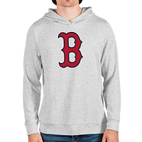 Sweat à capuche enfiler Absolute pour homme avec logo de l'équipe Boston Red Sox gris chiné Antigua