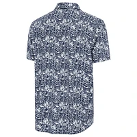 Chemise boutonnée Antigua bleu marine des Boston Red Sox pour homme