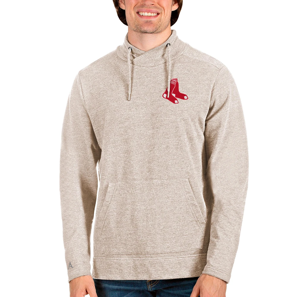 Sweat-shirt à capuche pour homme Antigua Oatmeal Boston Red Sox Team Reward