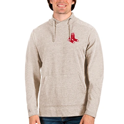 Sweat-shirt à capuche pour homme Antigua Oatmeal Boston Red Sox Team Reward