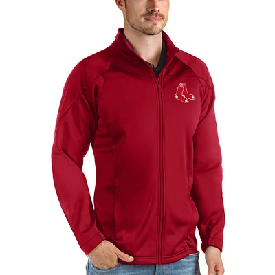 Men's Antigua Red Boston Sox Links Full-Zip Golf Jacket