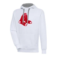 Sweat à capuche en chenille Victory Antigua White Boston Red Sox pour homme