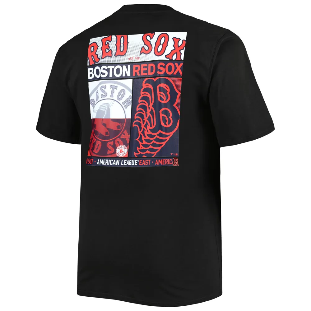 T-shirt noir Boston Red Sox à double face pour homme