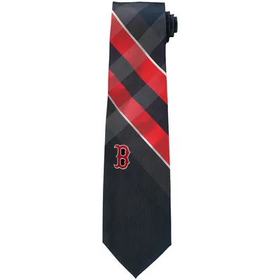 Boston Red Sox Woven Poly Grid Tie