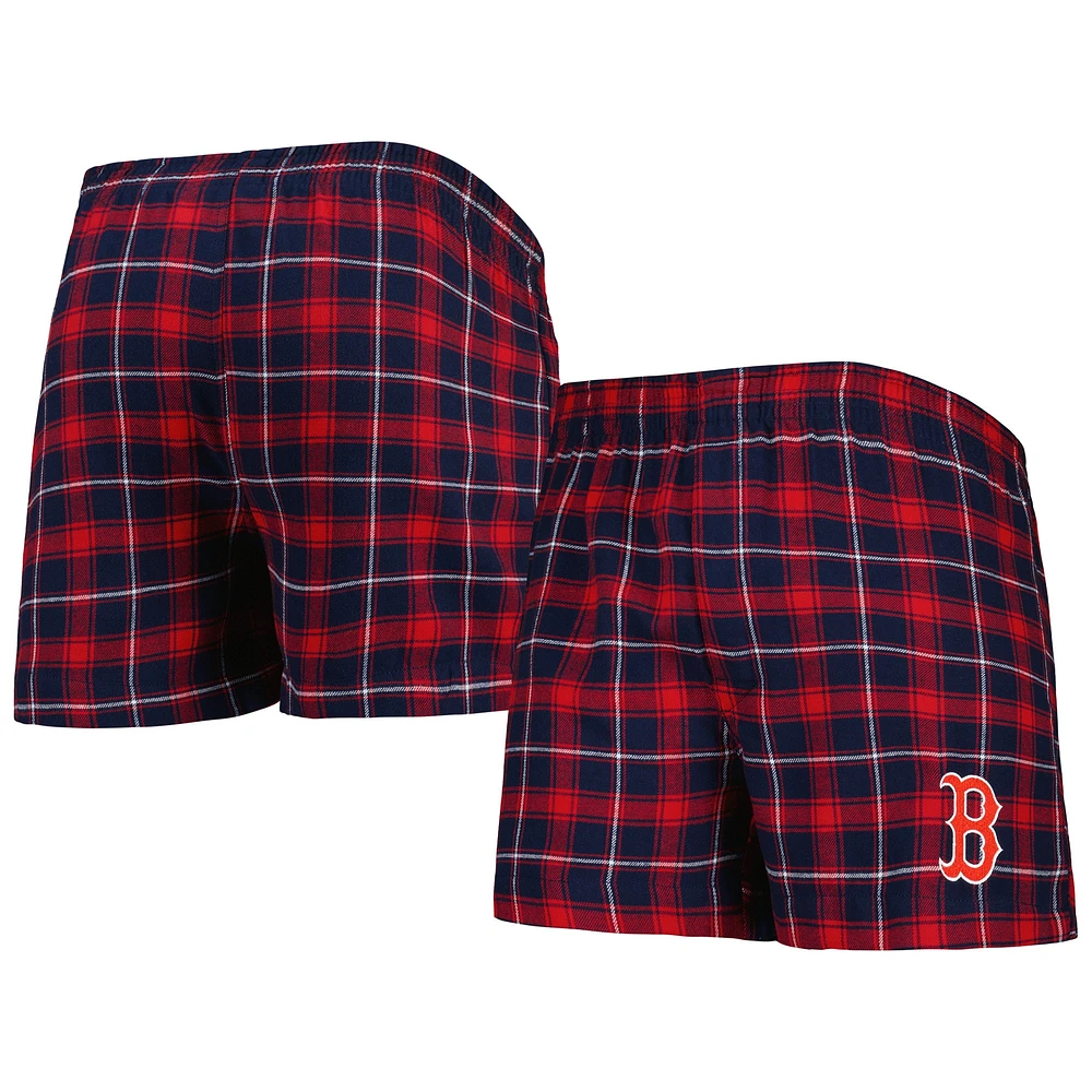 Boxer en flanelle Boston Red Sox Ledger Concepts Sport pour homme, bleu marine/rouge