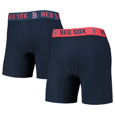 Ensemble de deux boxers Flagship pour hommes Concepts Sport Bleu marine/rouge Boston Red Sox