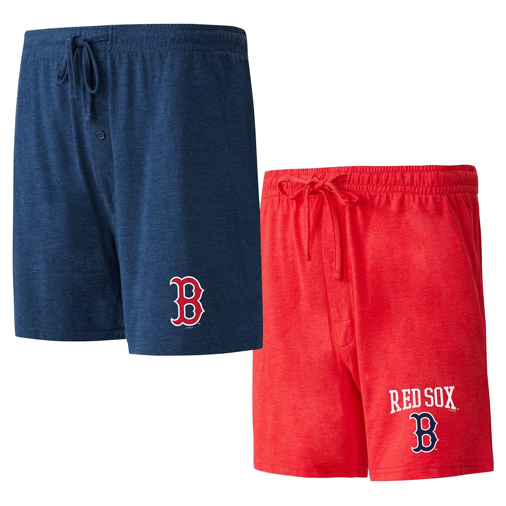 Men's Concepts Sport Navy/Red Boston Red Sox Two-Pack Meter Sleep Shorts