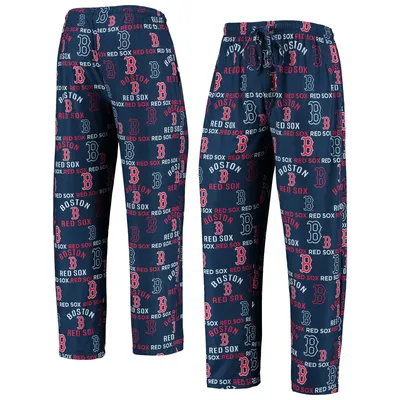 Boston Red Sox Concepts Sport Flagship Allover Print Sleep Pants - Navy