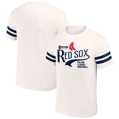 OML REDSOX CREAM DR YARN DYE VINTAGE WHITE S/S TEE TEEMENSCR