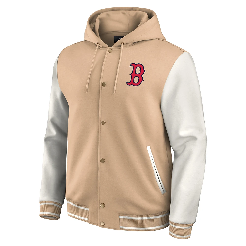 Collection Darius Rucker pour hommes par Fanatics Veste de baseball à capuche kaki Boston Red Sox Tri-Blend Full-Snap