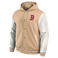 Collection Darius Rucker pour hommes par Fanatics Veste de baseball à capuche kaki Boston Red Sox Tri-Blend Full-Snap