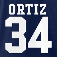 T-shirt graphique David Ortiz pour homme avec logo Boston Red Sox bleu marine