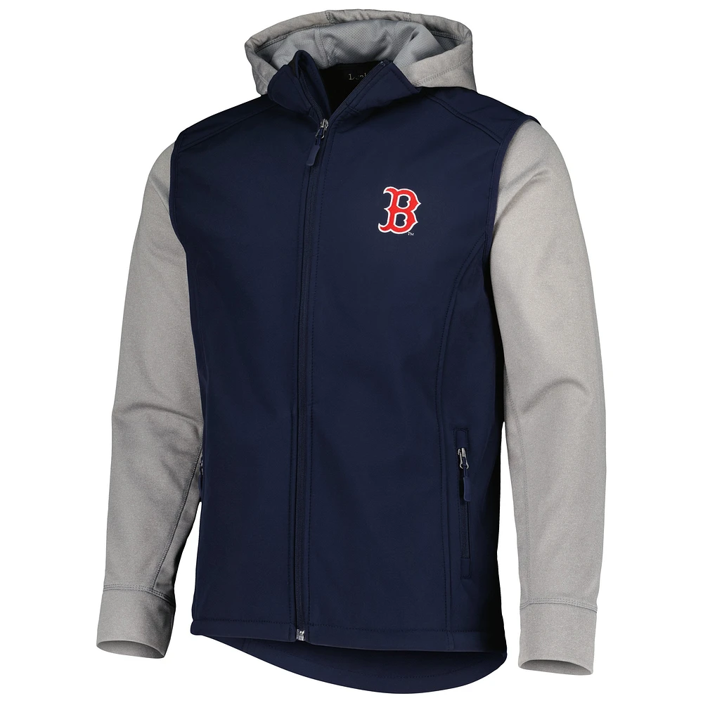 Men's Dunbrooke Navy/Heather Gray Boston Red Sox Alpha Full-Zip Jacket