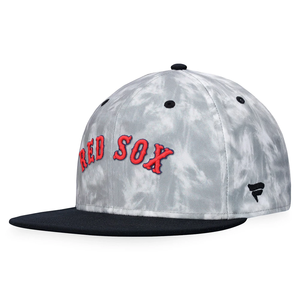 Men's Fanatics Black/White Boston Red Sox Smoke Dye Fitted Hat