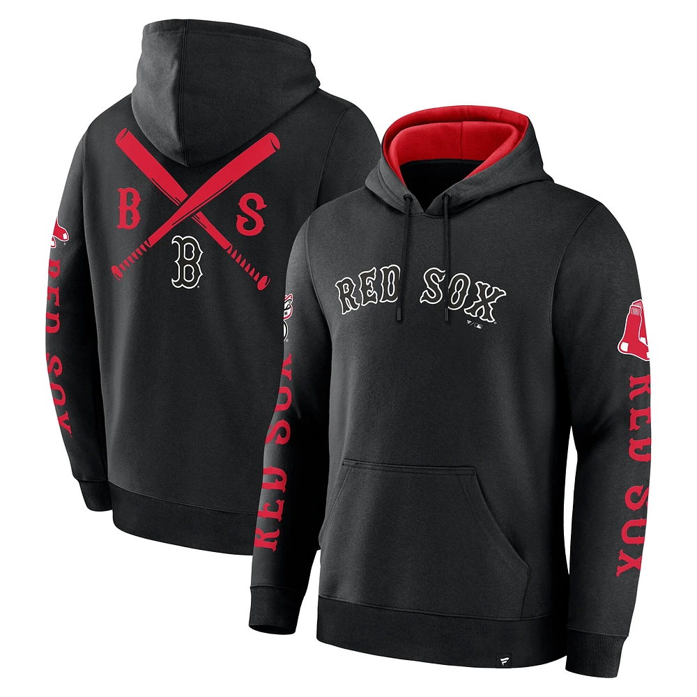 Men's Fanatics Black Boston Red Sox Big City Legacy Fleece Pullover Hoodie