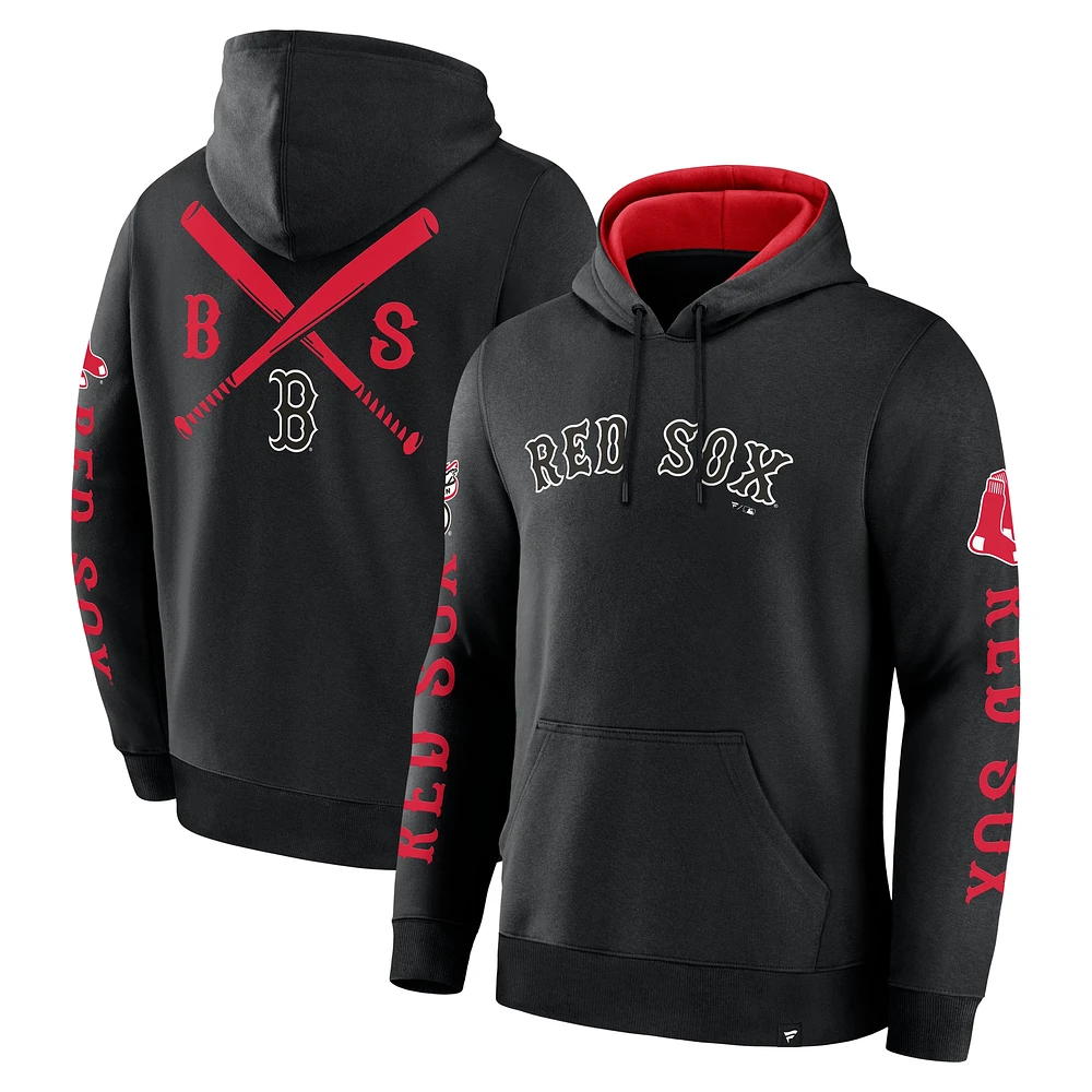 Men's Fanatics Black Boston Red Sox Big City Legacy Fleece Pullover Hoodie