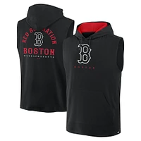 Sweat à capuche sans manches Fire Speed ​​de Boston Red Sox noir Fanatics pour homme