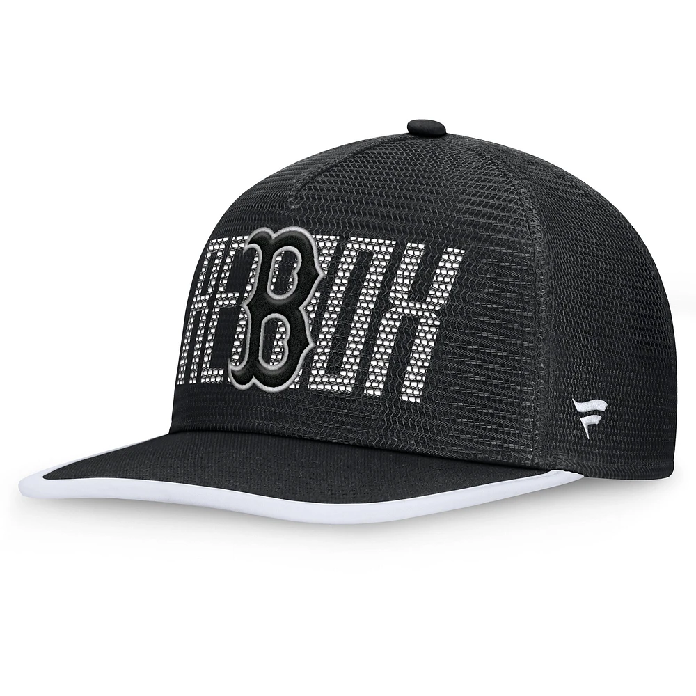 Men's Fanatics  Black Boston Red Sox Let's Glow Line Drive Snapback Hat
