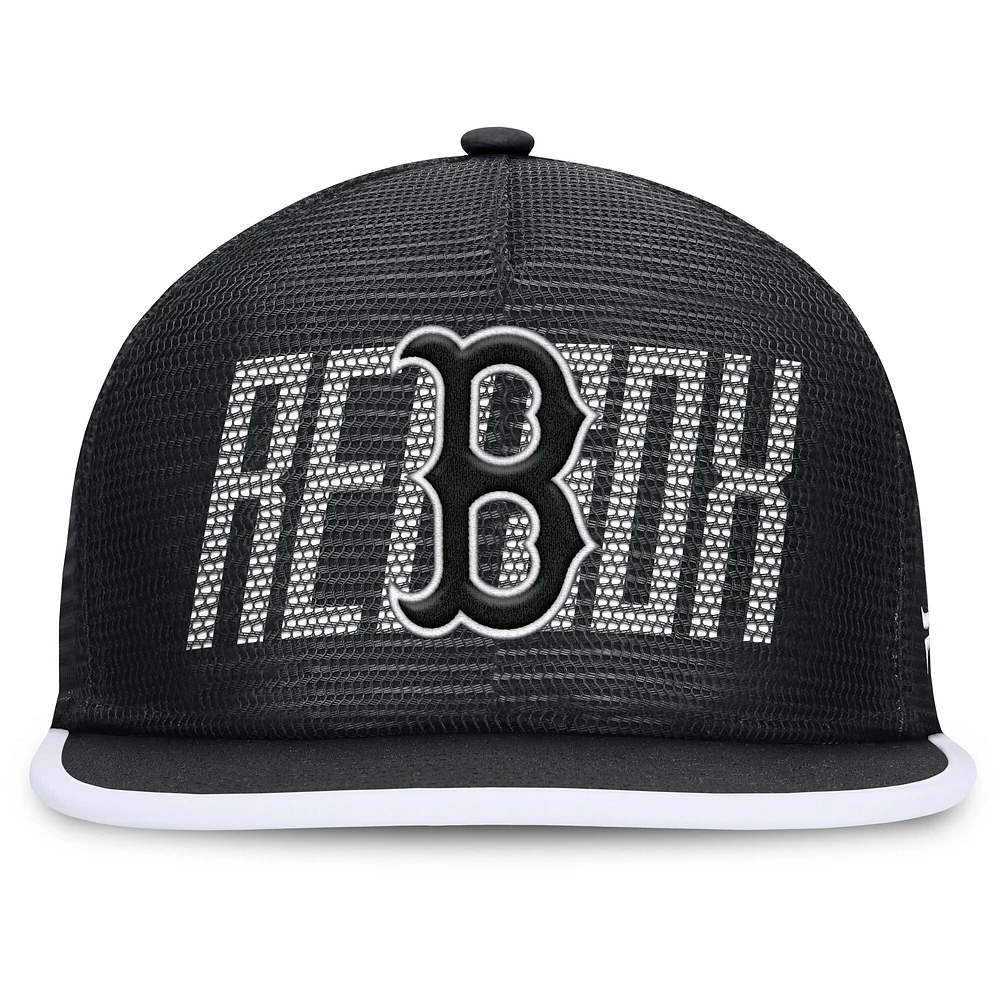 Men's Fanatics  Black Boston Red Sox Let's Glow Line Drive Snapback Hat