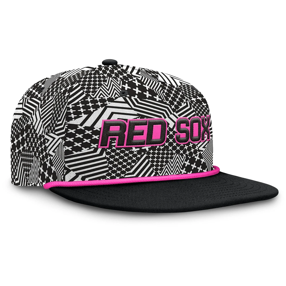 Men's Fanatics Black Boston Red Sox Let's Glow Moon Shot Snapback Hat