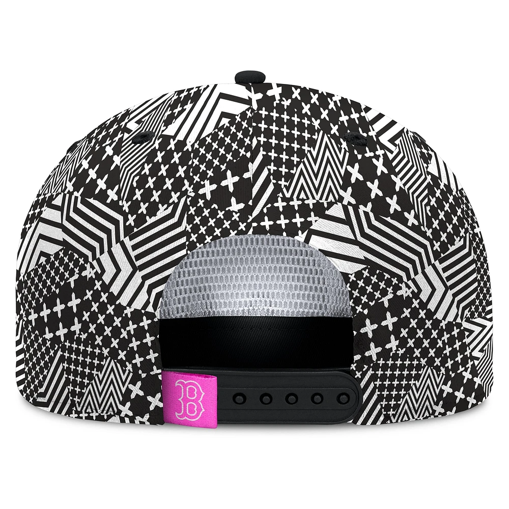 Men's Fanatics Black Boston Red Sox Let's Glow Moon Shot Snapback Hat