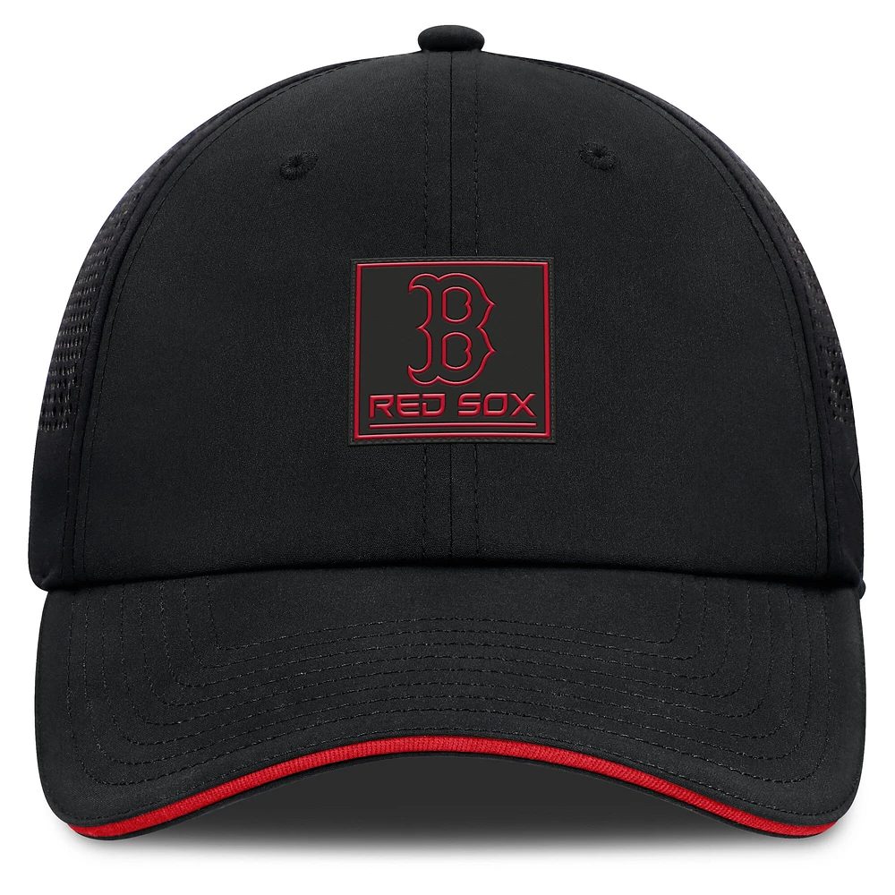 Men's Fanatics Black Boston Red Sox Level Up Driver Adjustable Hat