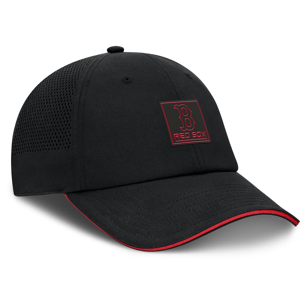 Men's Fanatics Black Boston Red Sox Level Up Driver Adjustable Hat