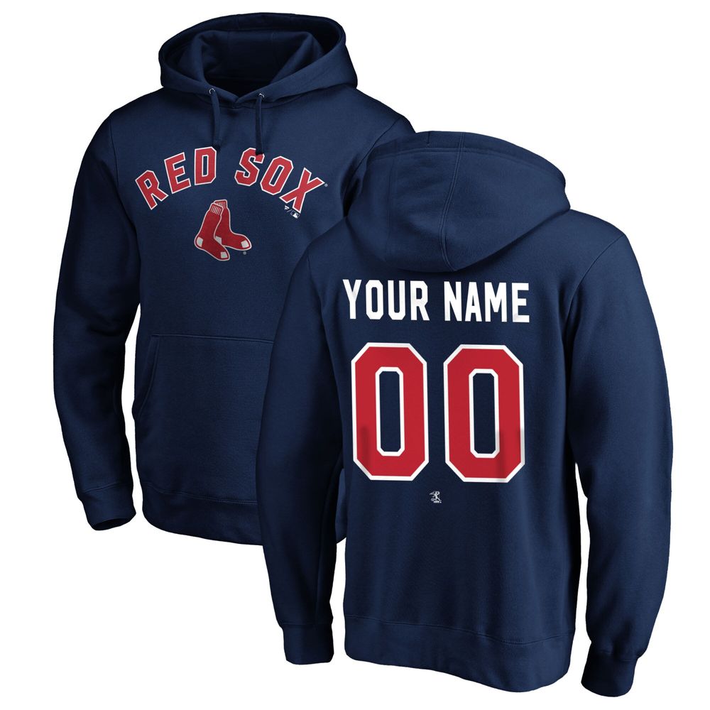 Men's Fanatics Branded Navy Boston Red Sox Personalized Winning Streak Name & Number Pullover Hoodie Size: Large