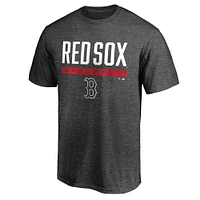 T-shirt à rayures gagnantes Fanatics Charcoal Boston Red Sox pour hommes