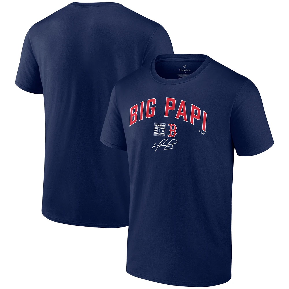 T-shirt graphique Big Papi Fanatics David Ortiz pour hommes, bleu marine, Boston Red Sox