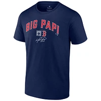 T-shirt graphique Big Papi Fanatics David Ortiz pour hommes, bleu marine, Boston Red Sox