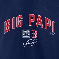 T-shirt graphique Big Papi Fanatics David Ortiz pour hommes, bleu marine, Boston Red Sox