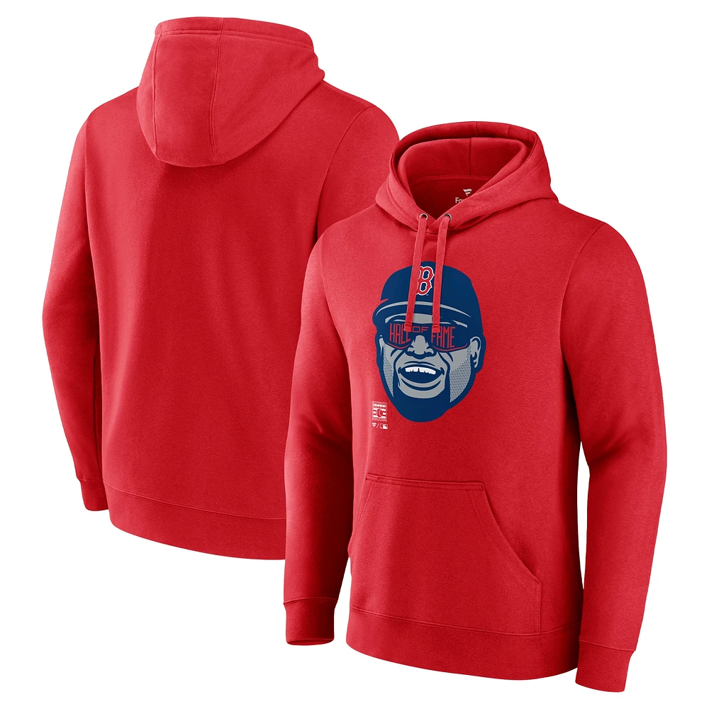 Men's Fanatics David Ortiz Red Boston Sox Big Papi Portrait Fitted Pullover Hoodie