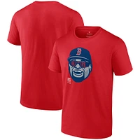 T-shirt rouge du Temple de la renommée des Red Sox Boston Fanatics David Ortiz pour hommes