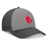 Men's Fanatics Gray/Graphite Boston Red Sox A-Frame Trucker Adjustable Hat