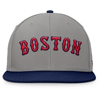 Men's Fanatics Gray/Navy Boston Red Sox Clubhouse Dugout Fitted Hat