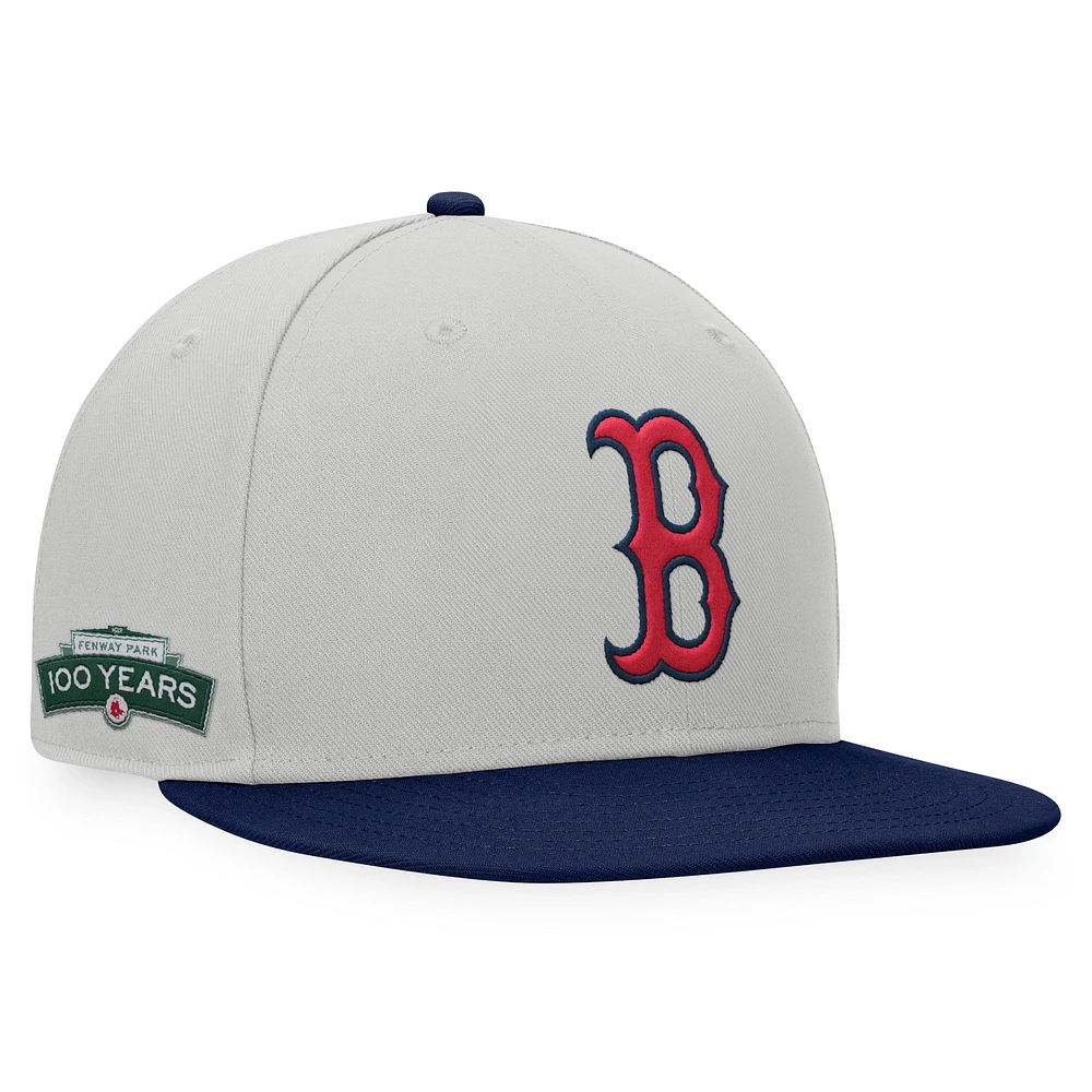 Men's Fanatics Gray/Navy Boston Red Sox Glory Days Two-Tone Snapback Hat