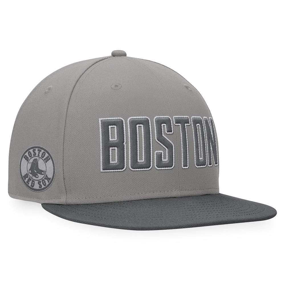 Men's Fanatics Gray Boston Red Sox Dugout Fitted Hat