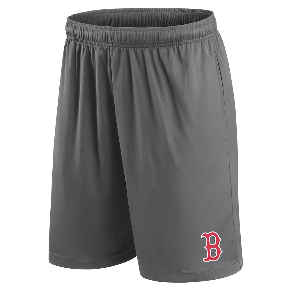 Men's Fanatics Gray Boston Red Sox Primary Logo Shorts