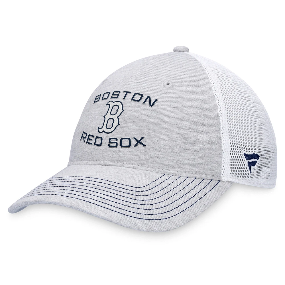 Casquette réglable gris Boston Red Sox Trucker Fanatics pour hommes