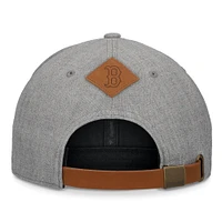 Casquette réglable structurée en A pour hommes Fanatics Heather Grey Boston Red Sox Elements