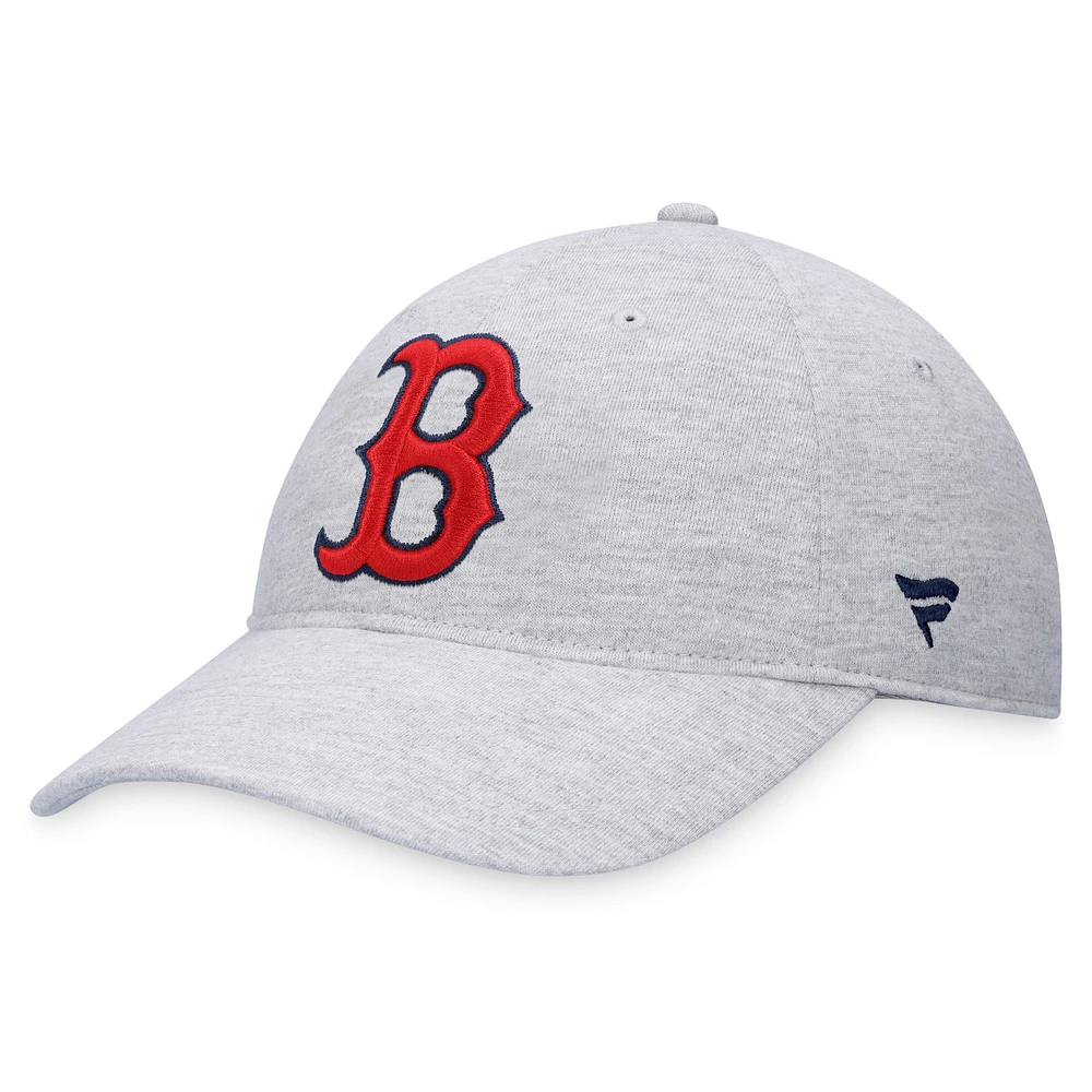 Casquette réglable avec logo des Red Sox de Boston Fanatics pour hommes, gris chiné