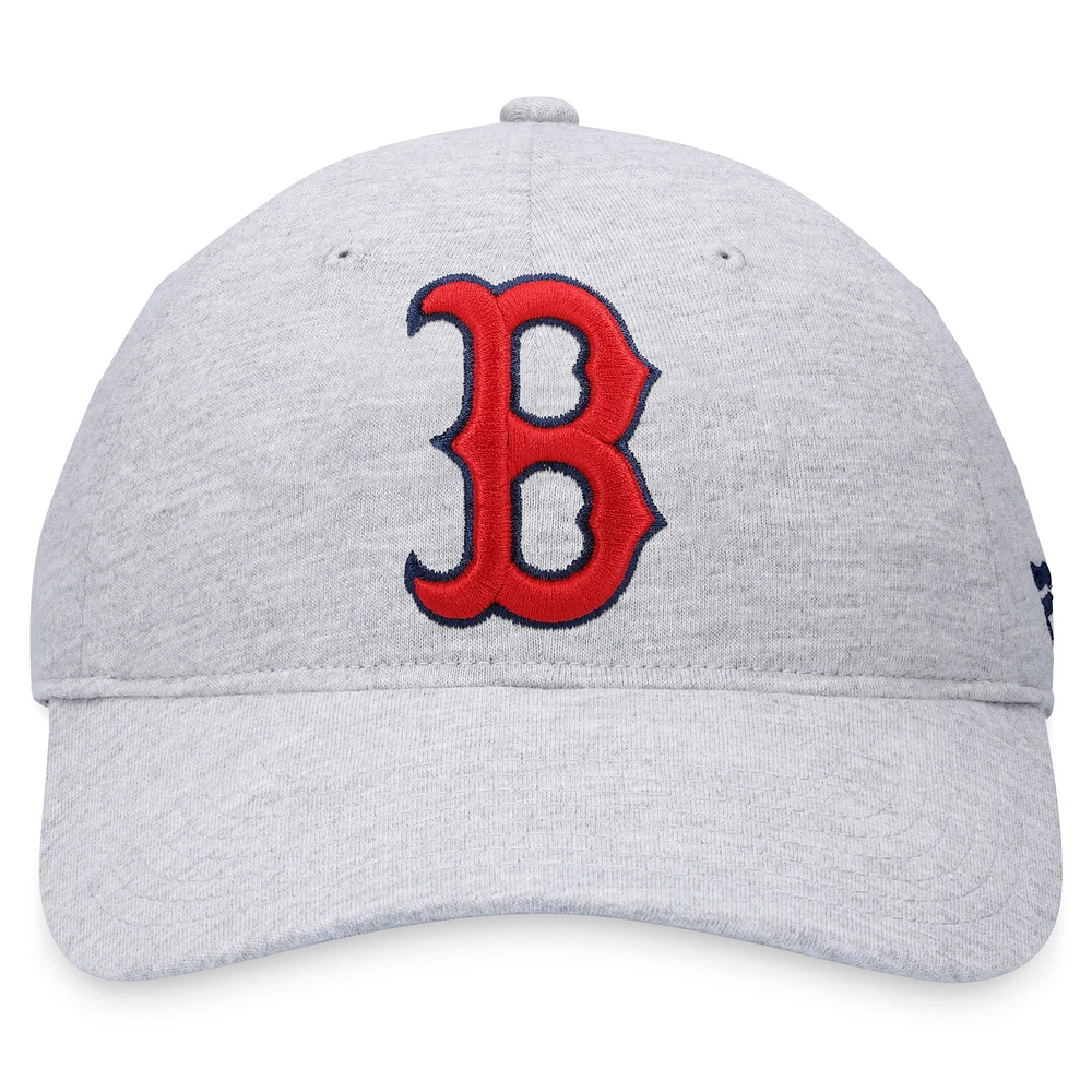 Casquette réglable avec logo des Red Sox de Boston Fanatics pour hommes, gris chiné