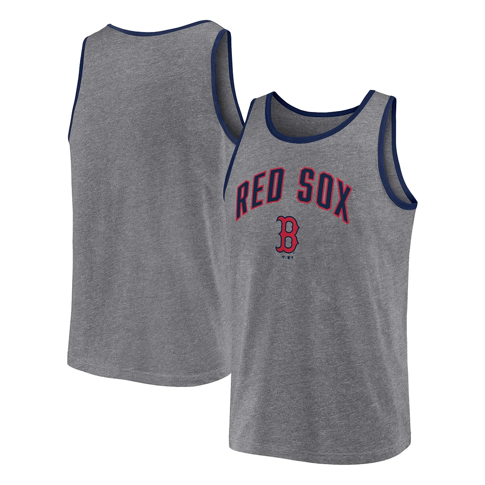 Débardeur primaire Fanatics gris chiné pour hommes des Red Sox de Boston