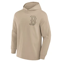 Men's Fanatics Khaki Boston Red Sox Elements Lightweight Fleece Hoodie